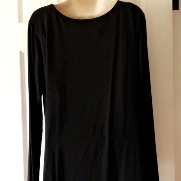 NWT Black Long Sleeve Shirt W/ Cage Detail - Picture 3 of 4